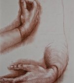 mani leonardo - Sanguigna su carta Fabriano
24x33